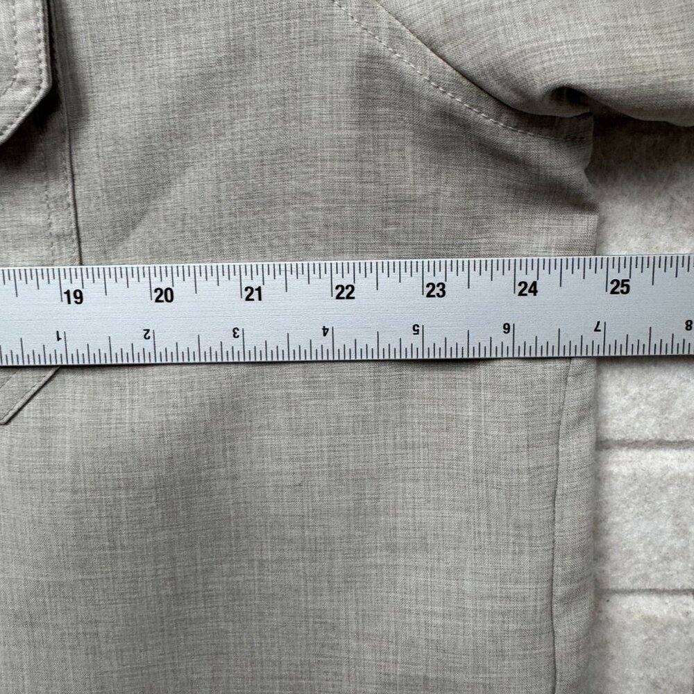 Orvis Men’s Short Sleeve Button Up Shirt Dual Flap Chest Pockets Size XL Tan - Picture 8 of 10